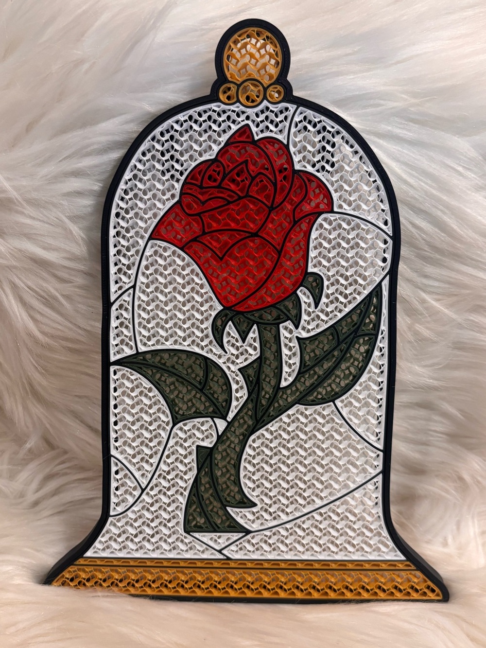 Beauty Rose Character Pin Board 3-D Printed